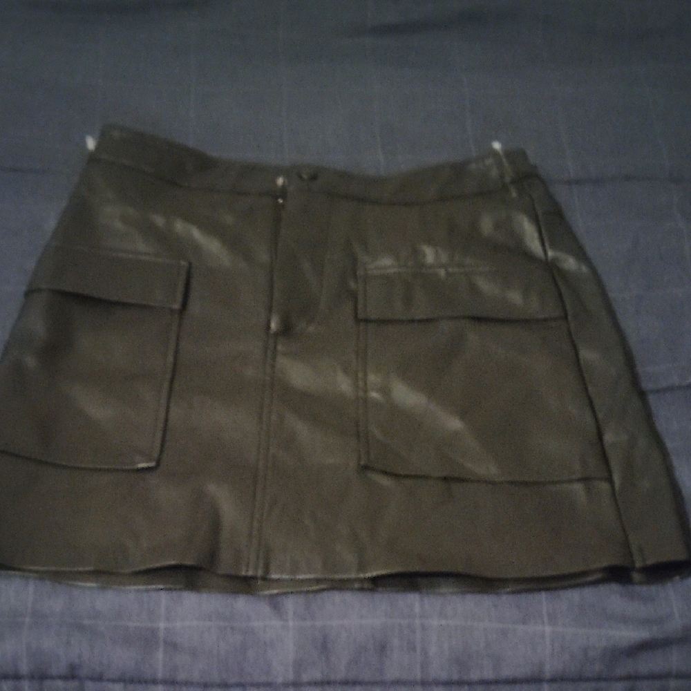 Steve Madden Black Leather Skirt